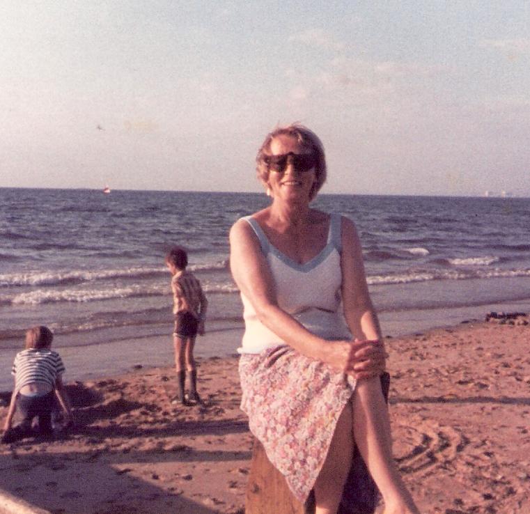 Edna May Bailey 1927- 2010, Fleetwood Beach in the 1980's