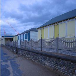 summer beach hut Fleetwood England